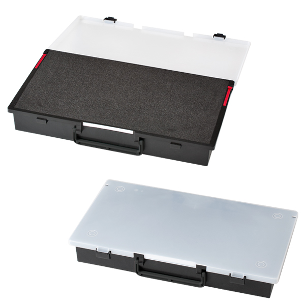 Organizer (Schublade + Deckel) mit 2 Lagen Würfel-Schaumstoff 60 mm hoch Organizer (Schublade + Deckel) mit 2 Lagen Würfel-Schaumstoff 60 mm hoch